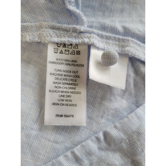 C&C California Womens Linen Floral Embroidered Sleeveless‎ Shift Dress Size S - Picture 12 of 12